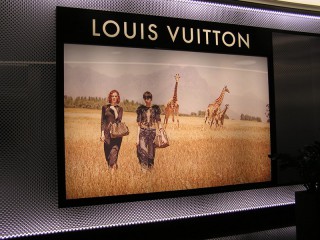 Ус­та­нов­ка инс­тал­ля­ций в вит­ри­ны ма­гази­на Lo­uis Vu­it­ton