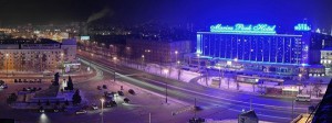 Вывеска с включенными светодиодами